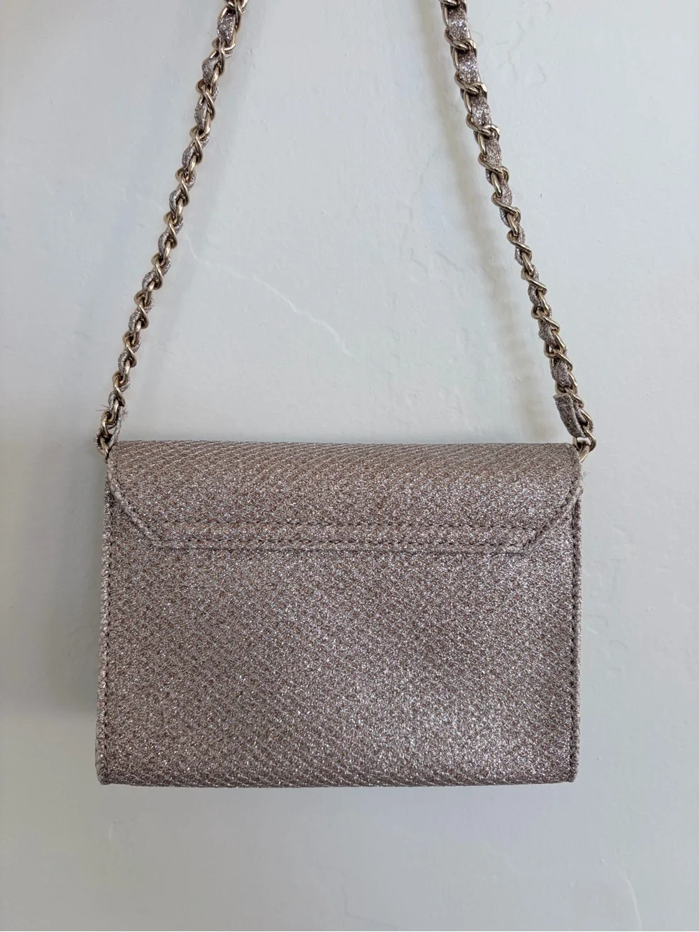 Janie and Jack Gold Shimmer Bow Bag